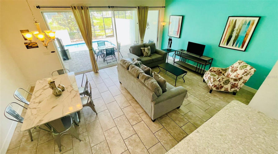 Living Room & Dining Area