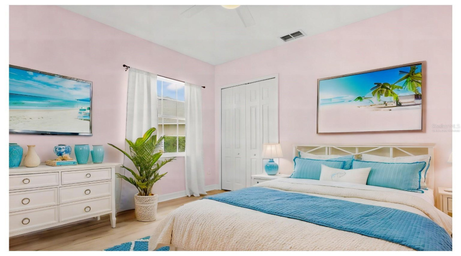 Virtually Staged Guest Bedroom.