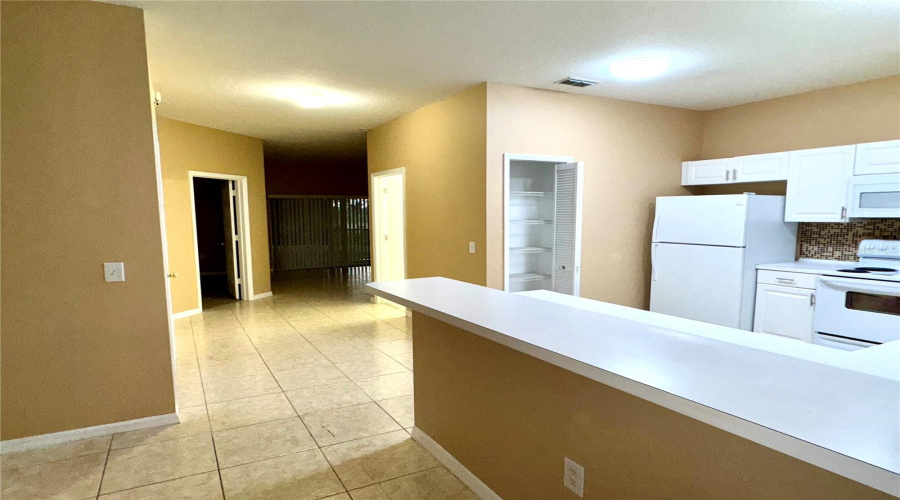 Kitchen and back area