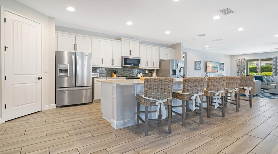 Expansive Breakfast Bar With Ample Seating
