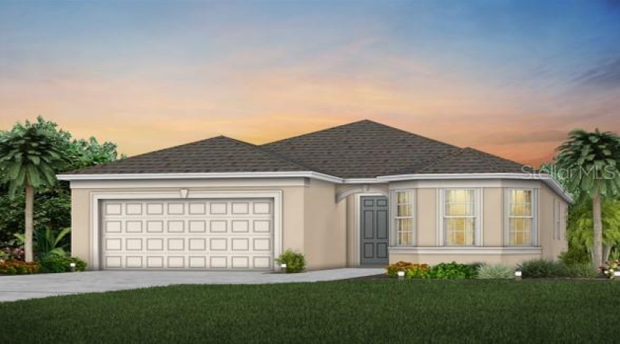 Exterior Design. Artistic Rendering For This New Construction Home. Pictures Are For Illustrative Purposes Only. Elevations, Colors And Options May Vary.