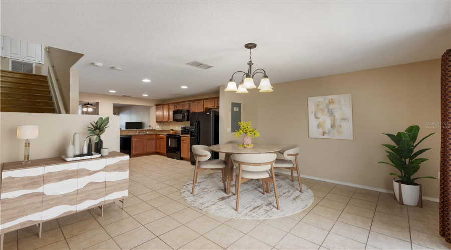 Virtually Staged Dining Room