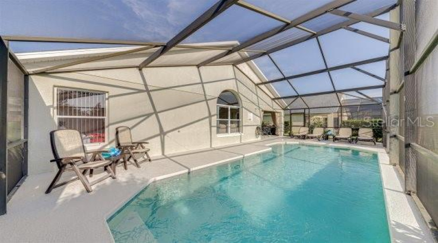 Private Pool With Enclosed Screen Area