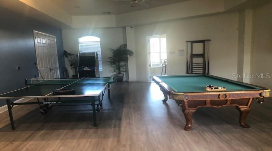 games room in clubhouse
