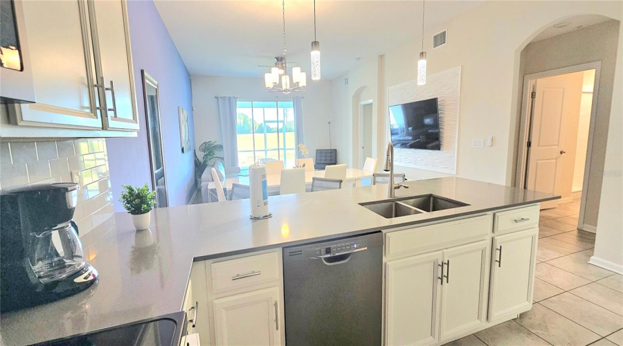 View of the kitchen and living room