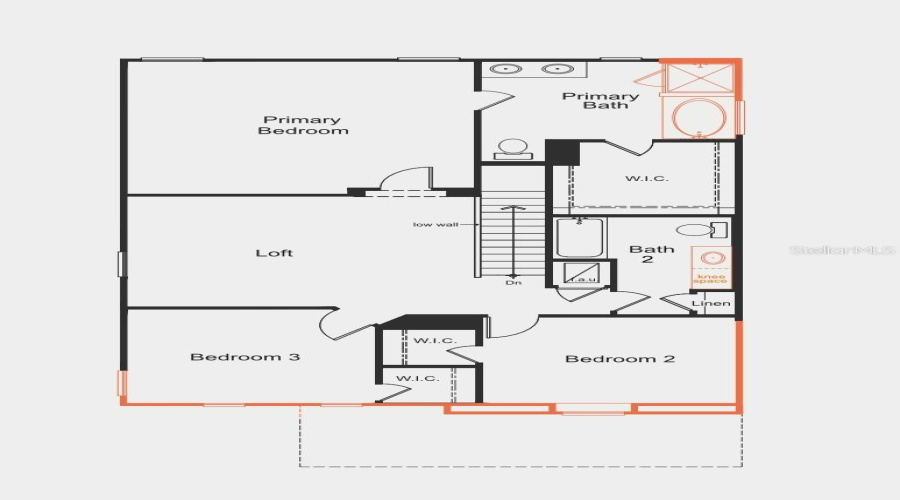 Orange Indicates Upgrades done By Builder