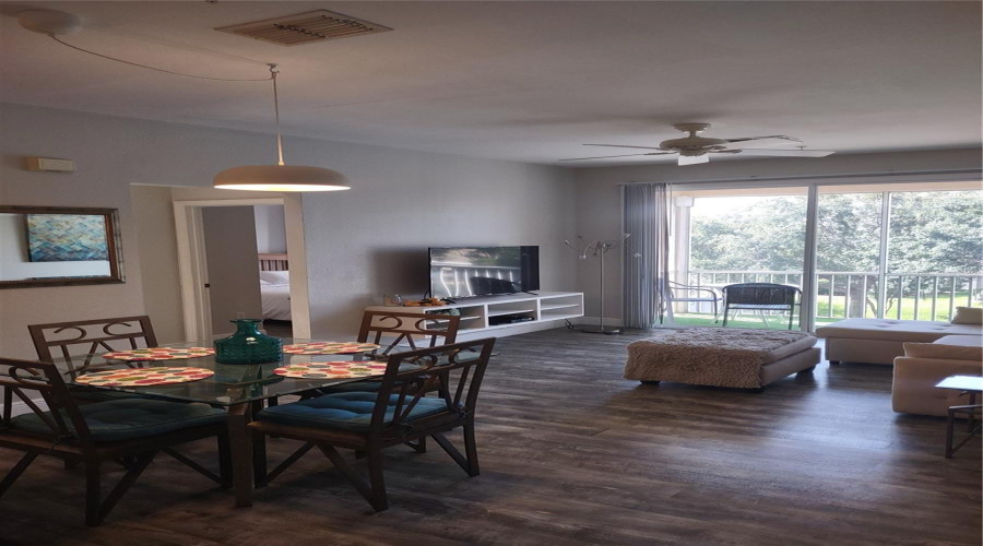 from entrance looking into dining/ living room