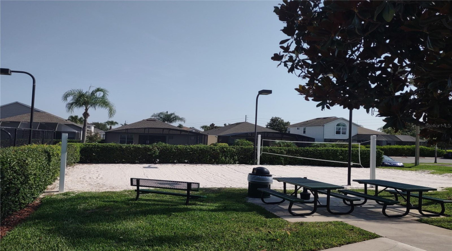 sand volleyball court at the Amenities Center