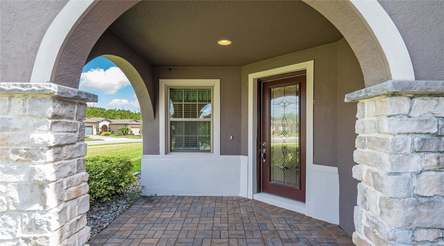 Front Patio Entrance With Full Glass Door