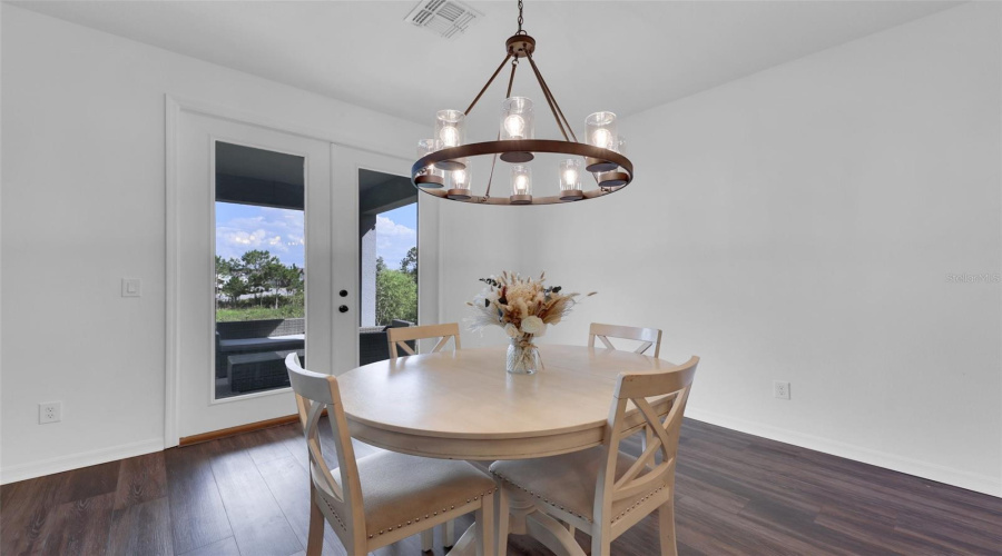 French Doors lead to Rear Lenai