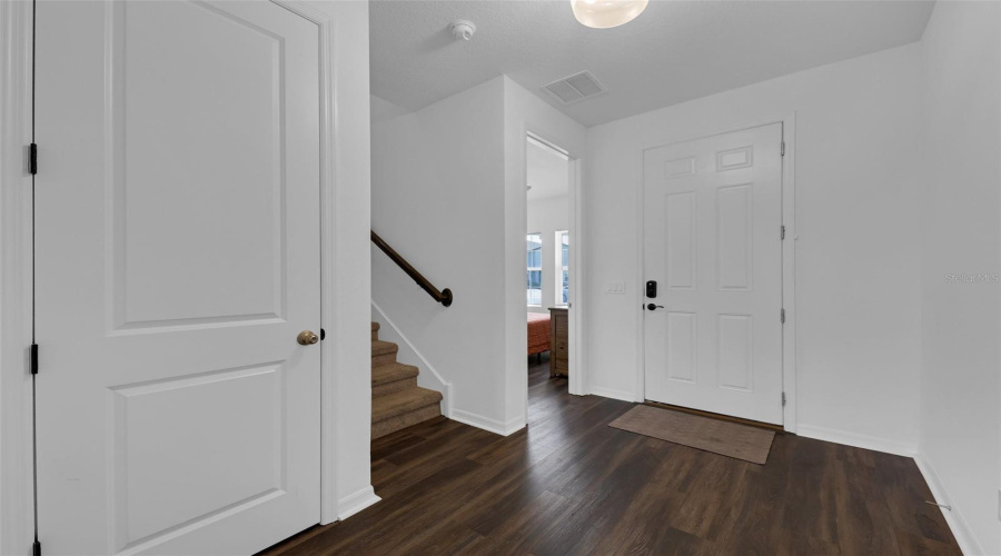Foyer and spacious storage closet