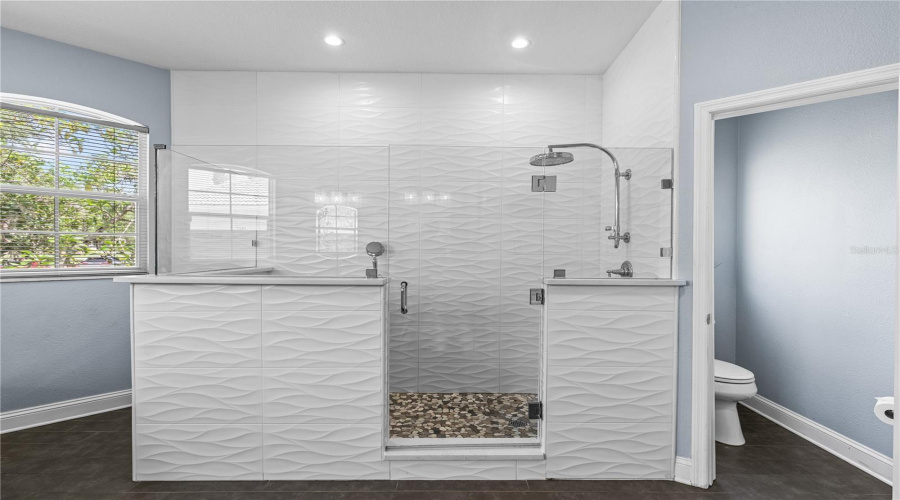 Extended Walk-In Shower With Built-In Bench