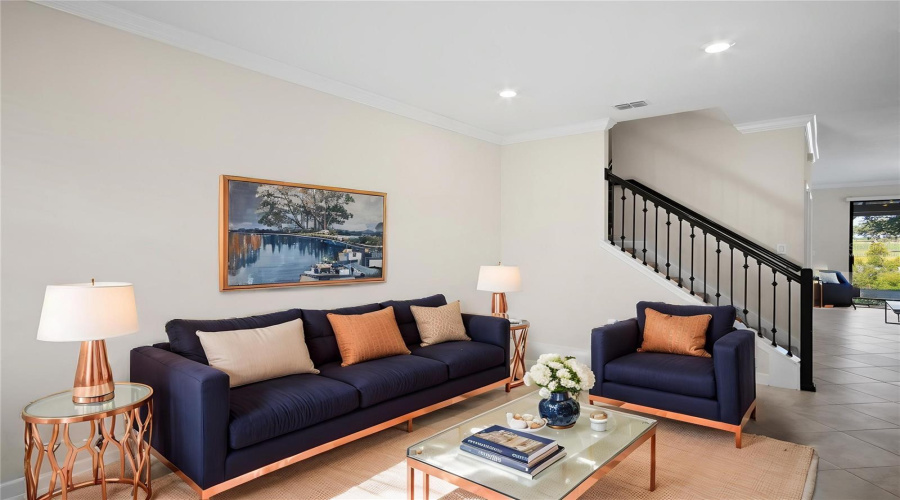 Virtually Staged Living Room/Flex Room