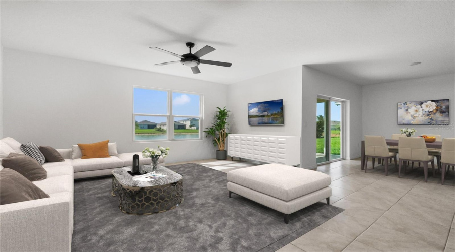 Family Room - Virtually Staged