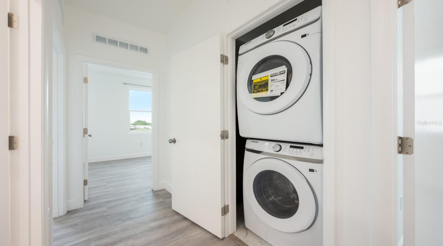Thoughtfully placed, the upstairs Laundry Closet adds ease and efficiency to daily routines.