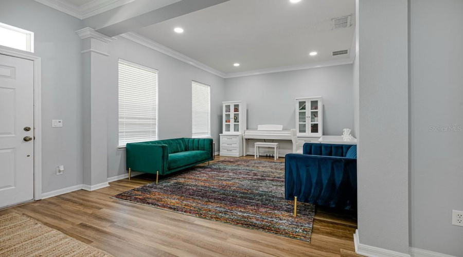 Living Room With Vinyl Flooring