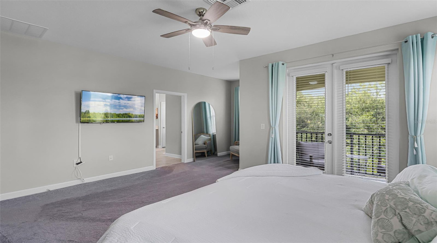 Primary Bedroom With Balcony
