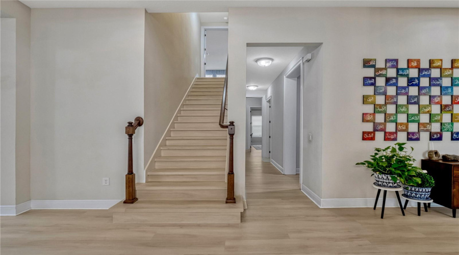 Stairs leading to in-law suite