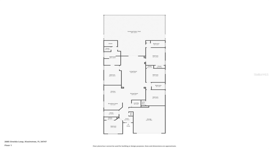 KISSIMMEE, Florida 34747, 5 Bedrooms Bedrooms, ,4 BathroomsBathrooms,Residential,For Sale,ONEIDA,MFRS5128631