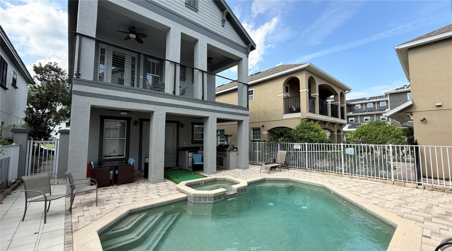 Backyard Pool and Outdoor Kitchen