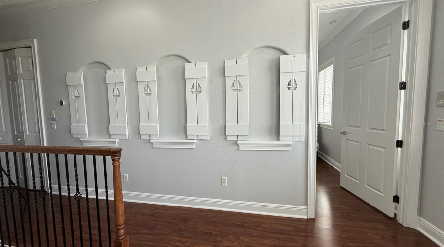 Stairway Hallway leading to upstairs Bedroom, and Master Bedroom
