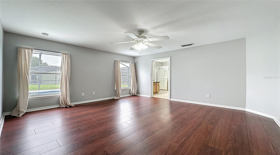 Great Room with Sliders to pool & Deck