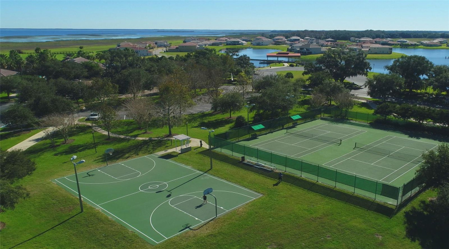 Tennis and Basket-ball courts.