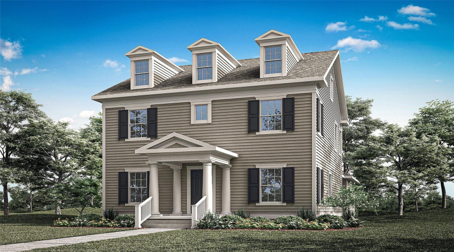 Architect\'s Rendering - Colonial Elevation