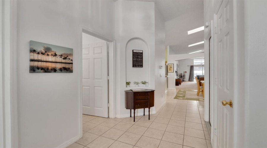 Walk into an open floor plan