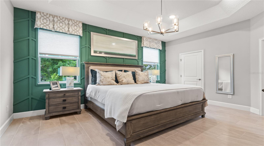 Primary Bedroom - King Bed with Styled Feature Wall