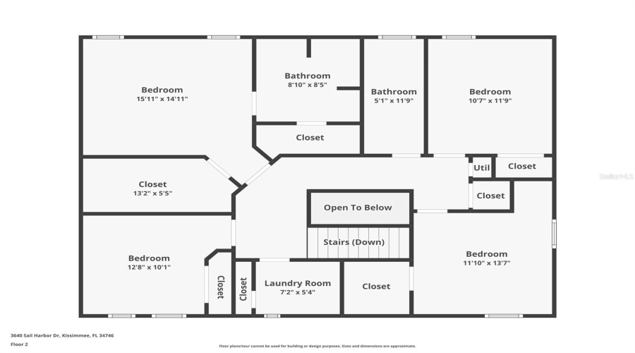 KISSIMMEE, Florida 34746, 4 Bedrooms Bedrooms, ,2 BathroomsBathrooms,Residential,For Sale,SAIL HARBOR DR,MFRO6317976