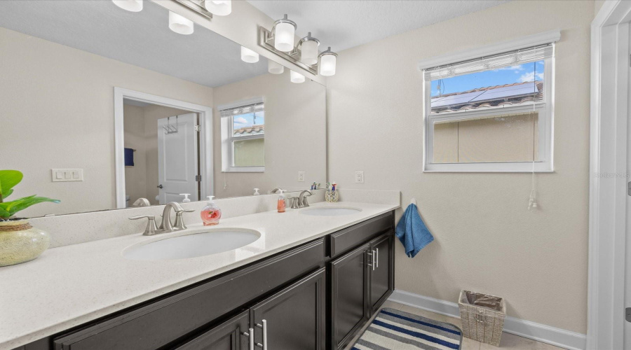 Bathroom 2 has separate shower/tub