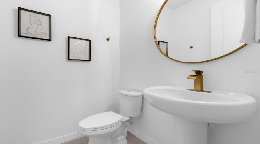 Half bathroom downstairs