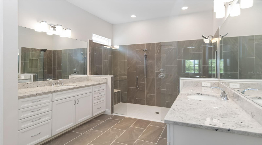 Master bathroom with a spa shower!