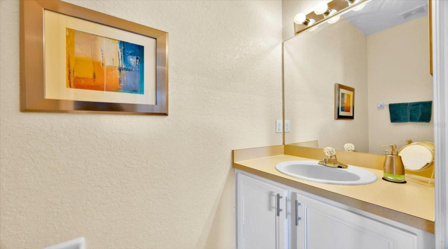 Main level powder room