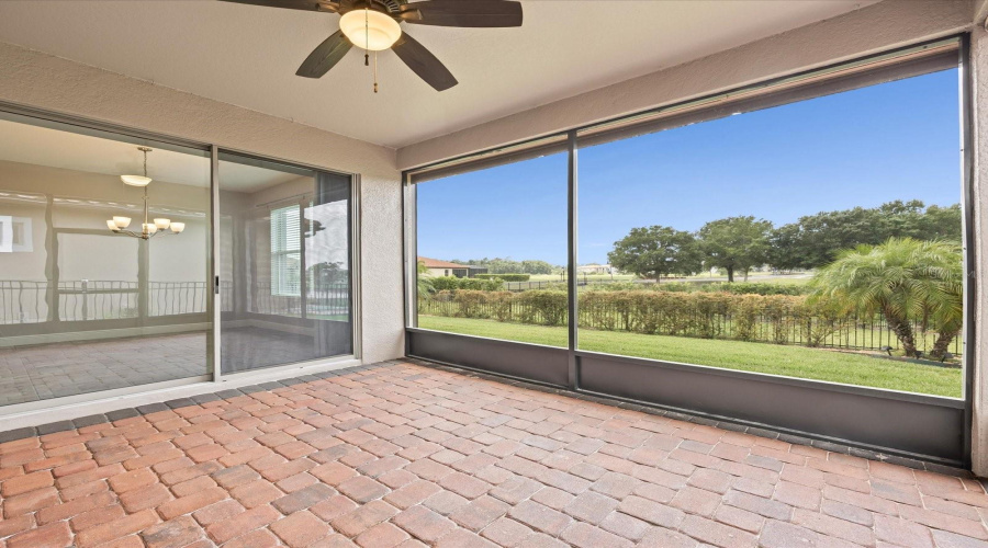 Pavered screened lanai
