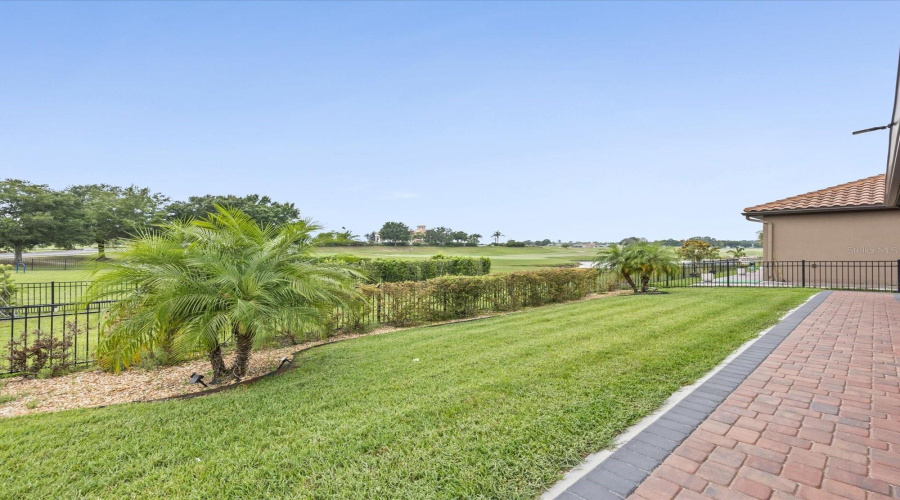 Manicured landscaping
