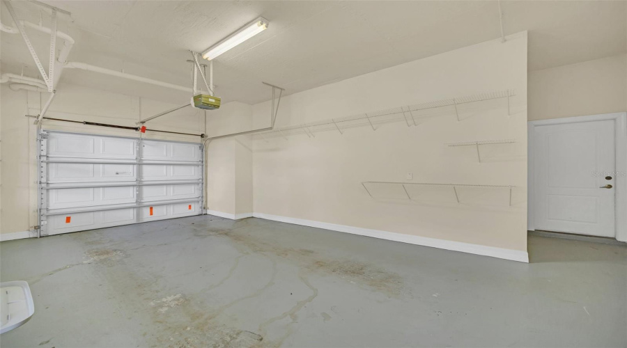 Attached One Car Garage with Ample Storage Space and Direct Entry