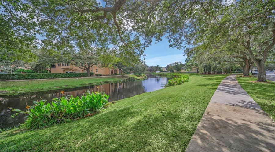 Beautiful Canal, walking path to Downtown Celebration