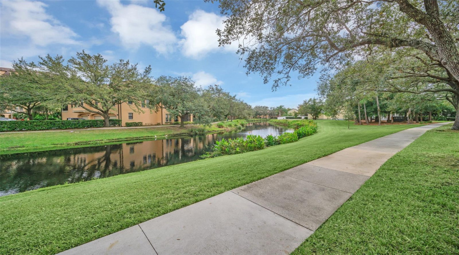 Beautiful Canal, walking path to Downtown Celebration