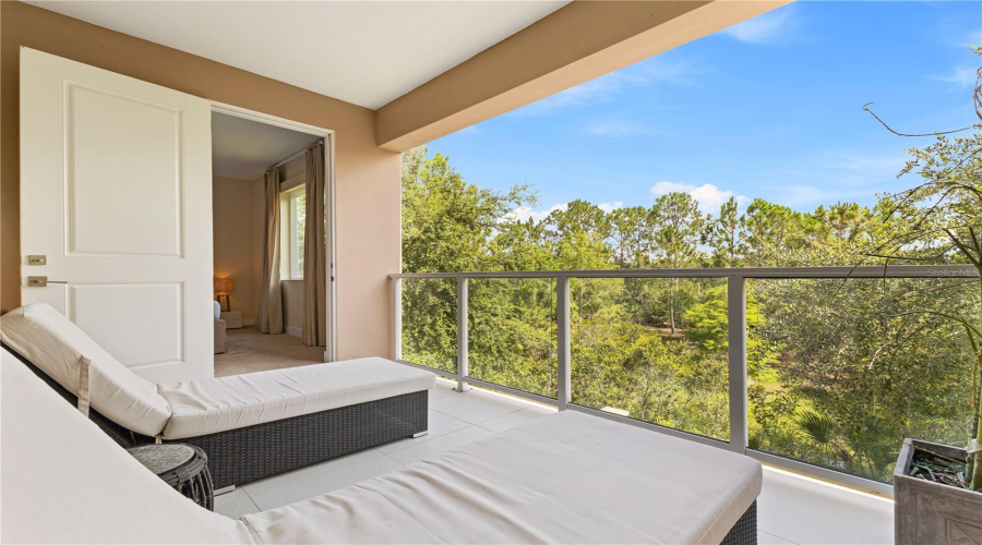 Seating at Master Bedroom porch.