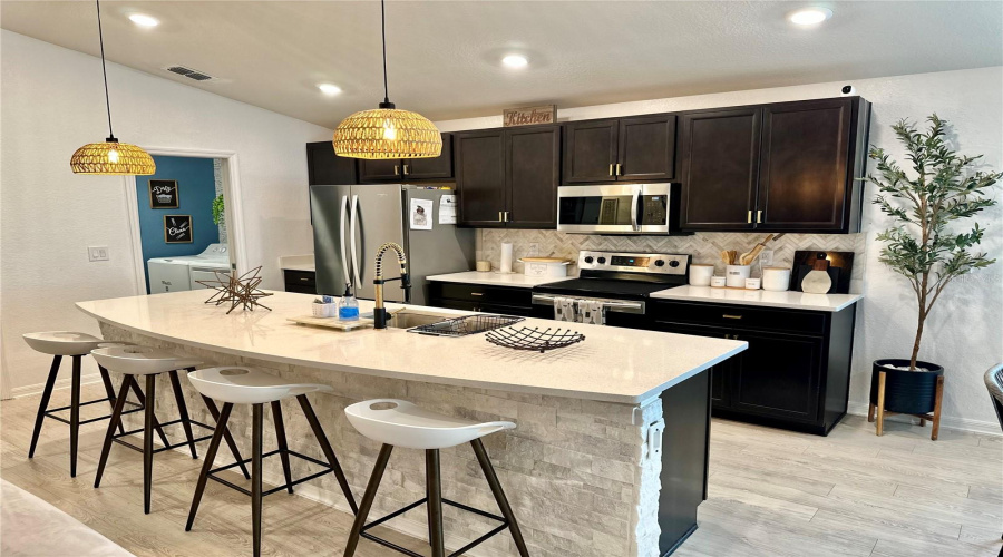 Kitchen with island