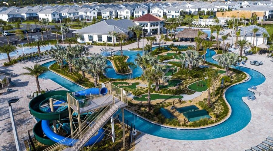 Storey Lake Resort Waterpark with lazy river, pool, spa, minigolf, arcade, gym, and more