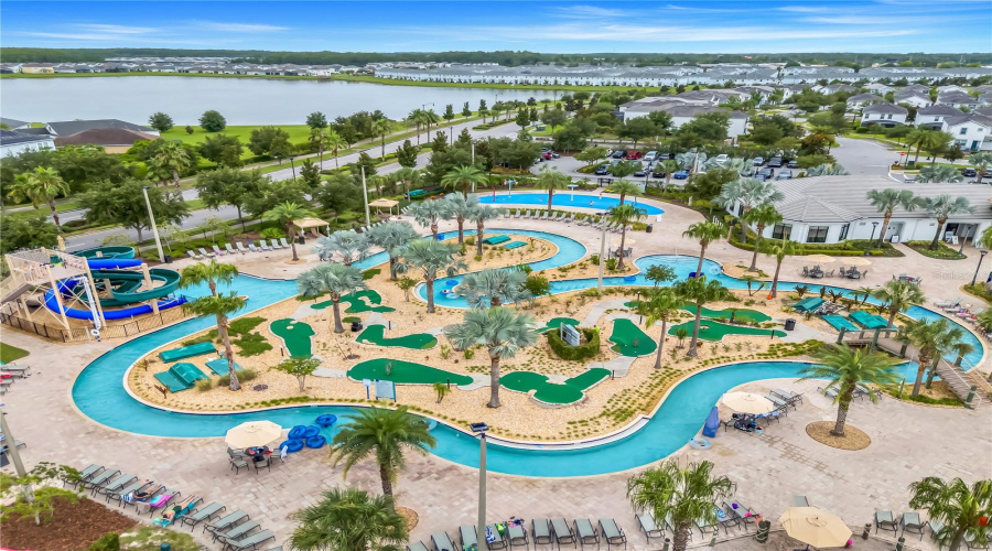 Aerial view Storey Lake clubhouse amenities