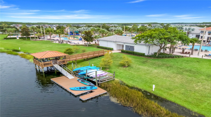 Aerial view Storey Lake amenities