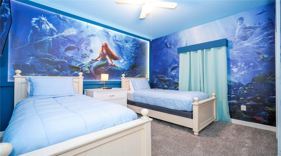 Little Mermaid themed guest bedroom