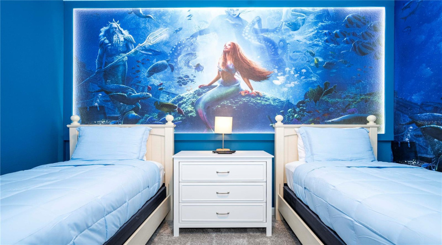 Little Mermaid themed guest bedroom