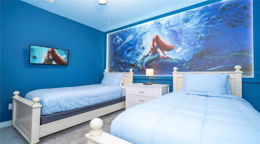 Little Mermaid themed guest bedroom