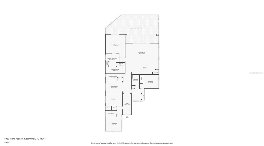 KISSIMMEE, Florida 34747, 4 Bedrooms Bedrooms, ,3 BathroomsBathrooms,Residential,For Sale,FLORA PASS,0,MFRO6321873