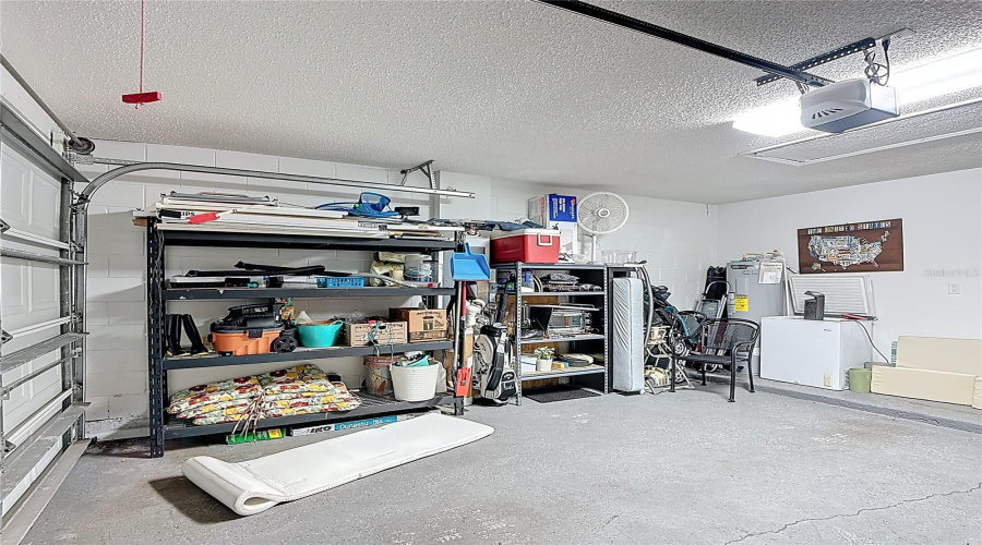 2 car garage with space for storage